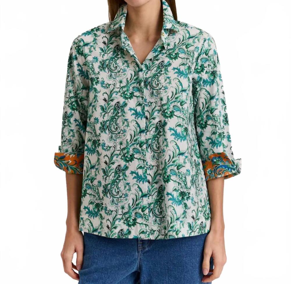 NEW HINSON WU xena three quarter sleeve zip back blouse in venitian
